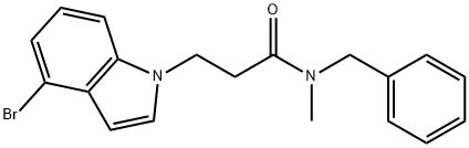 N-benzyl-3-(4-bromoindol-1-yl)-N-methylpropanamide Structural