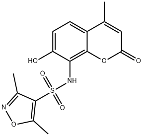 N-(7-hydroxy-4-methyl-2-oxochromen-8-yl)-3,5-dimethyl-1,2-oxazole-4-sulfonamide Structural