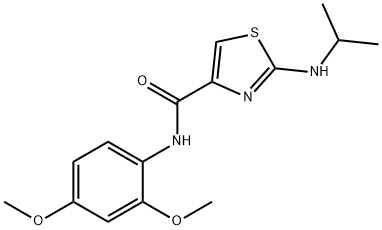 N-(2,4-dimethoxyphenyl)-2-(propan-2-ylamino)-1,3-thiazole-4-carboxamide Structural
