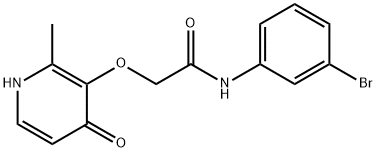 N-(3-bromophenyl)-2-[(2-methyl-4-oxo-1H-pyridin-3-yl)oxy]acetamide Structural