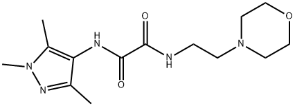 N-(2-morpholin-4-ylethyl)-N'-(1,3,5-trimethylpyrazol-4-yl)oxamide Structural
