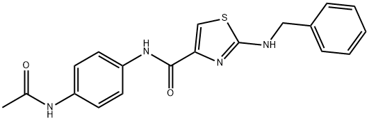N-(4-acetamidophenyl)-2-(benzylamino)-1,3-thiazole-4-carboxamide Structural