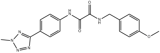 N-[(4-methoxyphenyl)methyl]-N'-[4-(2-methyltetrazol-5-yl)phenyl]oxamide Structural