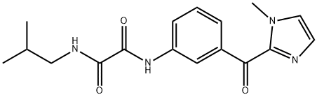 N'-[3-(1-methylimidazole-2-carbonyl)phenyl]-N-(2-methylpropyl)oxamide Structural