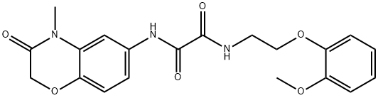 N-[2-(2-methoxyphenoxy)ethyl]-N'-(4-methyl-3-oxo-1,4-benzoxazin-6-yl)oxamide Structural