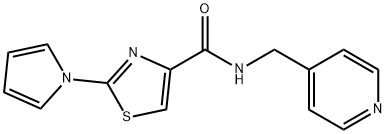 N-(pyridin-4-ylmethyl)-2-pyrrol-1-yl-1,3-thiazole-4-carboxamide Structural