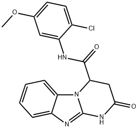 N-(2-chloro-5-methoxyphenyl)-2-oxo-4,10-dihydro-3H-pyrimido[1,2-a]benzimidazole-4-carboxamide Structural