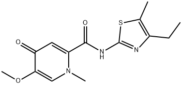 N-(4-ethyl-5-methyl-1,3-thiazol-2-yl)-5-methoxy-1-methyl-4-oxopyridine-2-carboxamide Structural