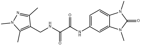 N'-(1,3-dimethyl-2-oxobenzimidazol-5-yl)-N-[(1,3,5-trimethylpyrazol-4-yl)methyl]oxamide Structural