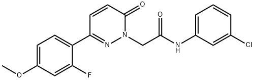 N-(3-chlorophenyl)-2-[3-(2-fluoro-4-methoxyphenyl)-6-oxopyridazin-1-yl]acetamide Structural