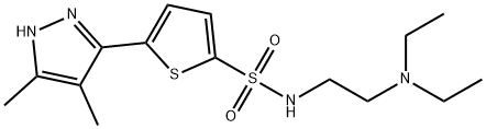 N-[2-(diethylamino)ethyl]-5-(4,5-dimethyl-1H-pyrazol-3-yl)thiophene-2-sulfonamide Structural