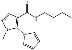 N-butyl-1-methyl-5-pyrrol-1-ylpyrazole-4-carboxamide Structural