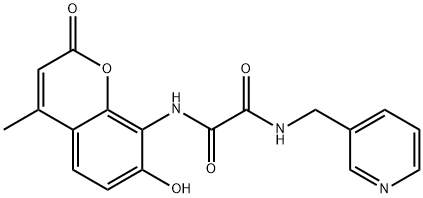 N'-(7-hydroxy-4-methyl-2-oxochromen-8-yl)-N-(pyridin-3-ylmethyl)oxamide Structural