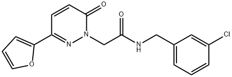 N-[(3-chlorophenyl)methyl]-2-[3-(furan-2-yl)-6-oxopyridazin-1-yl]acetamide Structural
