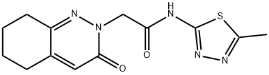 N-(5-methyl-1,3,4-thiadiazol-2-yl)-2-(3-oxo-5,6,7,8-tetrahydrocinnolin-2-yl)acetamide Structural