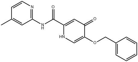 N-(4-methylpyridin-2-yl)-4-oxo-5-phenylmethoxy-1H-pyridine-2-carboxamide Structural