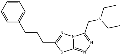 N-ethyl-N-[[6-(3-phenylpropyl)-[1,2,4]triazolo[3,4-b][1,3,4]thiadiazol-3-yl]methyl]ethanamine Structural