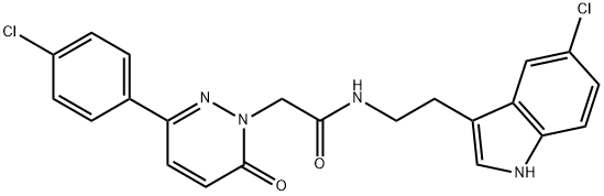N-[2-(5-chloro-1H-indol-3-yl)ethyl]-2-[3-(4-chlorophenyl)-6-oxopyridazin-1-yl]acetamide Structural