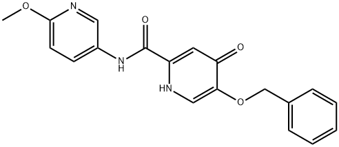 N-(6-methoxypyridin-3-yl)-4-oxo-5-phenylmethoxy-1H-pyridine-2-carboxamide Structural