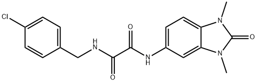 N-[(4-chlorophenyl)methyl]-N'-(1,3-dimethyl-2-oxobenzimidazol-5-yl)oxamide Structural