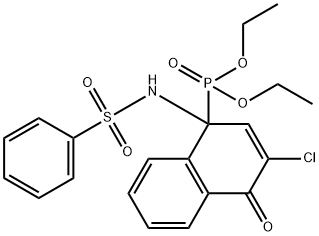 N-(3-chloro-1-diethoxyphosphoryl-4-oxonaphthalen-1-yl)benzenesulfonamide Structural