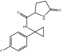 N-[1-(4-fluorophenyl)cyclopropyl]-5-oxopyrrolidine-2-carboxamide Structural