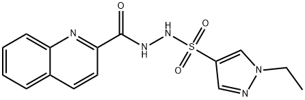N'-(1-ethylpyrazol-4-yl)sulfonylquinoline-2-carbohydrazide Structural