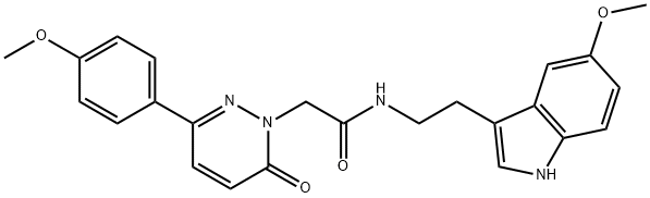 N-[2-(5-methoxy-1H-indol-3-yl)ethyl]-2-[3-(4-methoxyphenyl)-6-oxopyridazin-1-yl]acetamide Structural