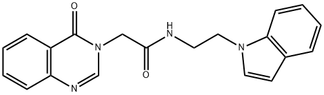 N-(2-indol-1-ylethyl)-2-(4-oxoquinazolin-3-yl)acetamide Structural
