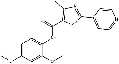 N-(2,4-dimethoxyphenyl)-4-methyl-2-pyridin-4-yl-1,3-thiazole-5-carboxamide Structural