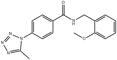 N-[(2-methoxyphenyl)methyl]-4-(5-methyltetrazol-1-yl)benzamide Structural