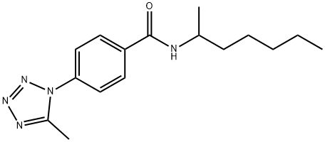 N-heptan-2-yl-4-(5-methyltetrazol-1-yl)benzamide Structural