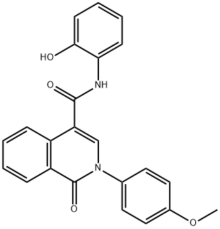 N-(2-hydroxyphenyl)-2-(4-methoxyphenyl)-1-oxoisoquinoline-4-carboxamide Structural
