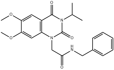 N-benzyl-2-(6,7-dimethoxy-2,4-dioxo-3-propan-2-ylquinazolin-1-yl)acetamide Structural