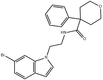 N-[2-(6-bromoindol-1-yl)ethyl]-4-phenyloxane-4-carboxamide Structural