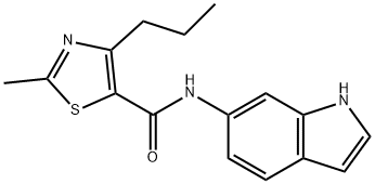 N-(1H-indol-6-yl)-2-methyl-4-propyl-1,3-thiazole-5-carboxamide Structural