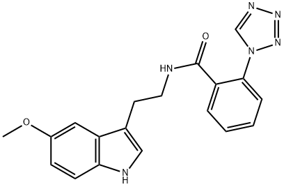 N-[2-(5-methoxy-1H-indol-3-yl)ethyl]-2-(tetrazol-1-yl)benzamide Structural