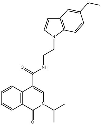 N-[2-(5-methoxyindol-1-yl)ethyl]-1-oxo-2-propan-2-ylisoquinoline-4-carboxamide Structural