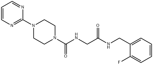 N-[2-[(2-fluorophenyl)methylamino]-2-oxoethyl]-4-pyrimidin-2-ylpiperazine-1-carboxamide Structural