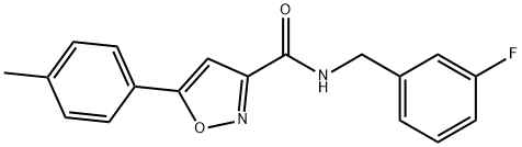 N-[(3-fluorophenyl)methyl]-5-(4-methylphenyl)-1,2-oxazole-3-carboxamide Structural