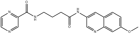 N-[4-[(7-methoxyquinolin-3-yl)amino]-4-oxobutyl]pyrazine-2-carboxamide Structural