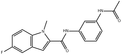 N-(3-acetamidophenyl)-5-fluoro-1-methylindole-2-carboxamide Structural
