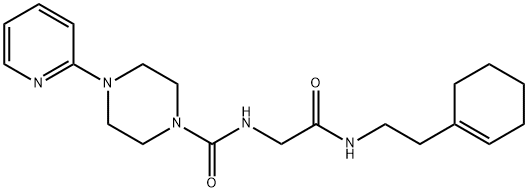 N-[2-[2-(cyclohexen-1-yl)ethylamino]-2-oxoethyl]-4-pyridin-2-ylpiperazine-1-carboxamide Structural
