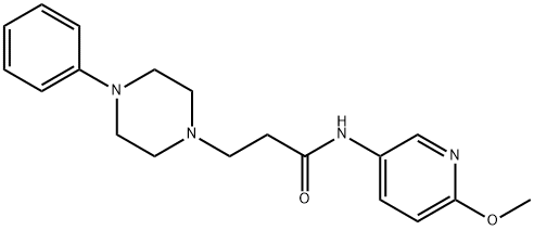 N-(6-methoxypyridin-3-yl)-3-(4-phenylpiperazin-1-yl)propanamide Structural