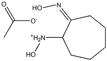 hydroxy-[(2Z)-2-hydroxyiminocycloheptyl]azanium acetate Structural