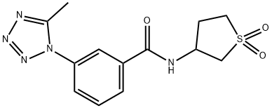N-(1,1-dioxothiolan-3-yl)-3-(5-methyltetrazol-1-yl)benzamide Structural