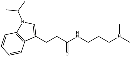 N-[3-(dimethylamino)propyl]-3-(1-propan-2-ylindol-3-yl)propanamide Structural