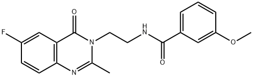 N-[2-(6-fluoro-2-methyl-4-oxoquinazolin-3-yl)ethyl]-3-methoxybenzamide Structural