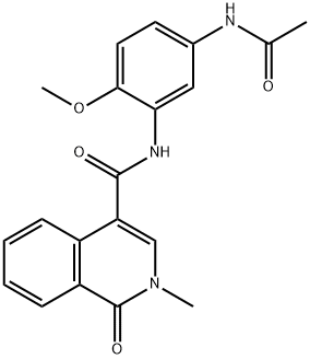 N-(5-acetamido-2-methoxyphenyl)-2-methyl-1-oxoisoquinoline-4-carboxamide Structural