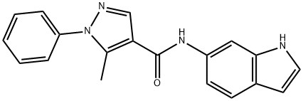 N-(1H-indol-6-yl)-5-methyl-1-phenylpyrazole-4-carboxamide Structural